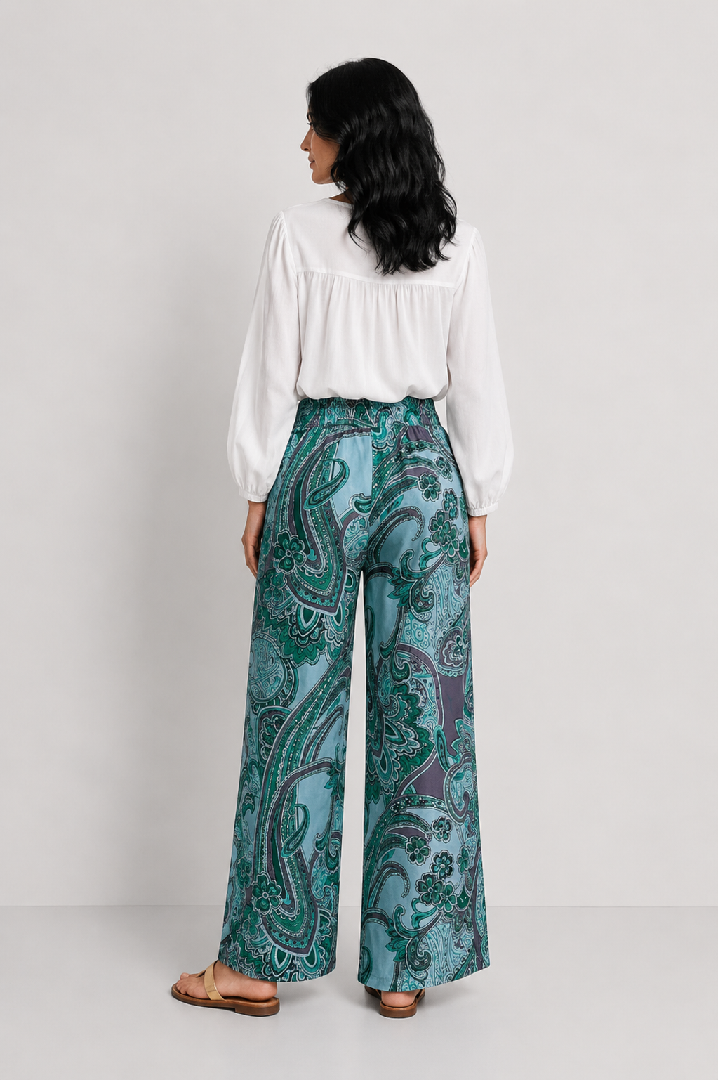 NATALIA | PANTALONES HOLGADOS CON ESTAMPADO ELEGANTE