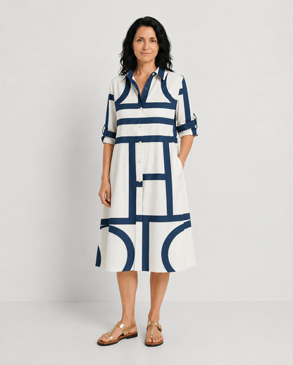 LUCÍA | VESTIDO CON ESTAMPADO GEOMÉTRICO