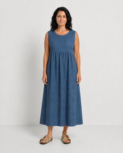 ISABEL | VESTIDO MIDI CON RELIEVE SUTIL