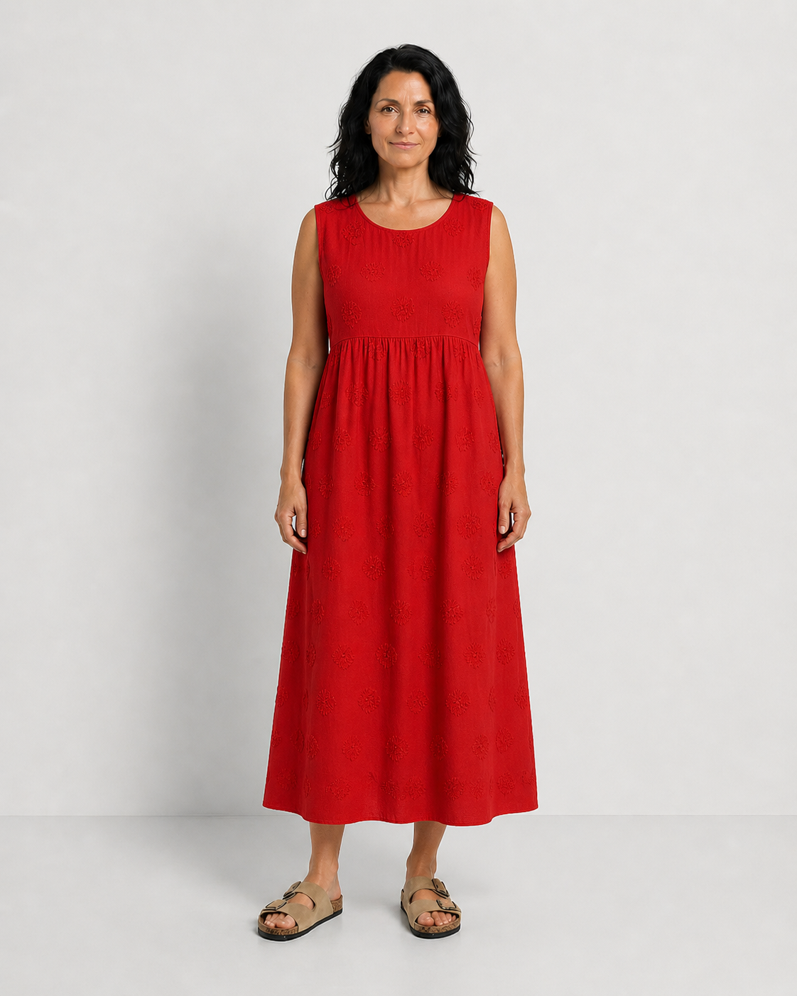 ISABEL | VESTIDO MIDI CON RELIEVE SUTIL