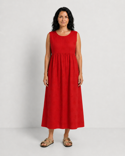 ISABEL | VESTIDO MIDI CON RELIEVE SUTIL