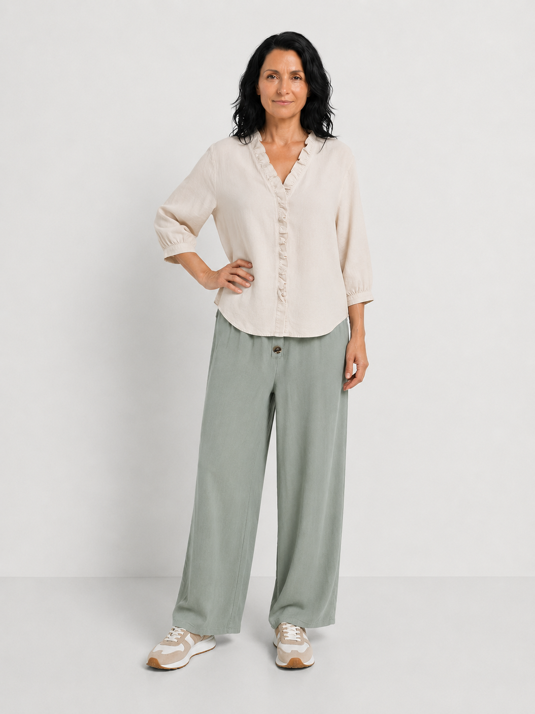 ELVIRA | BLUSA CON DETALLES DE VOLANTES