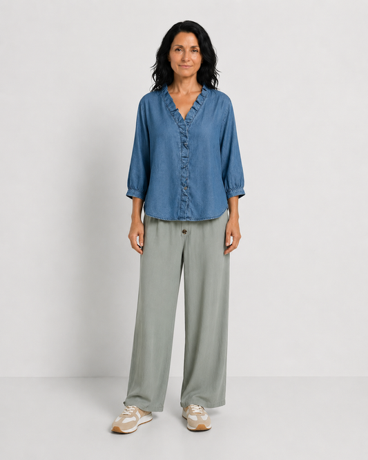 ELVIRA | BLUSA CON DETALLES DE VOLANTES