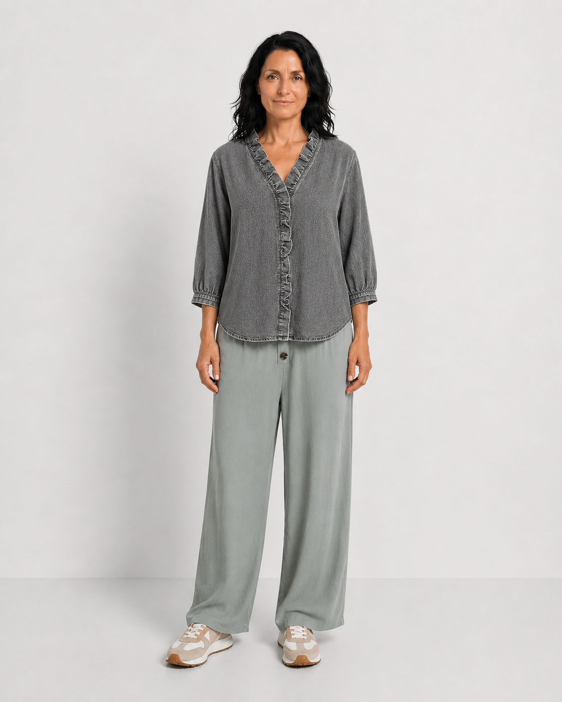 ELVIRA | BLUSA CON DETALLES DE VOLANTES