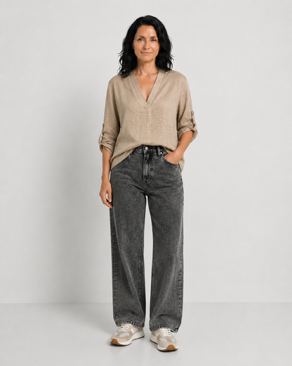CELIA | BLUSA HOLGADA CON ESCOTE EN V