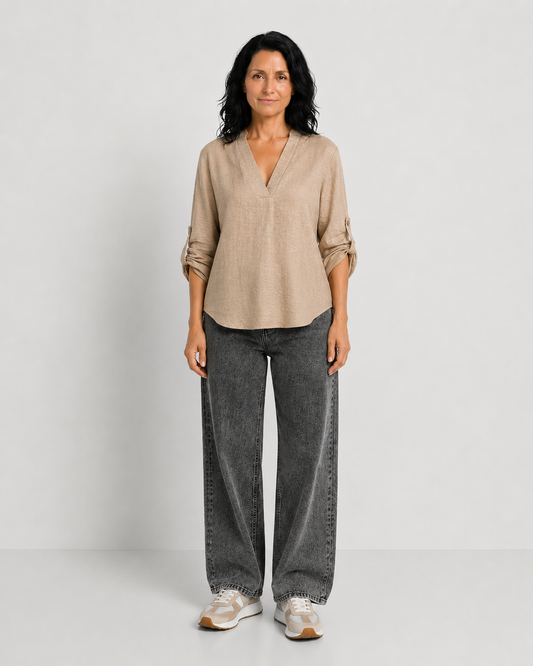 CELIA | BLUSA HOLGADA CON ESCOTE EN V