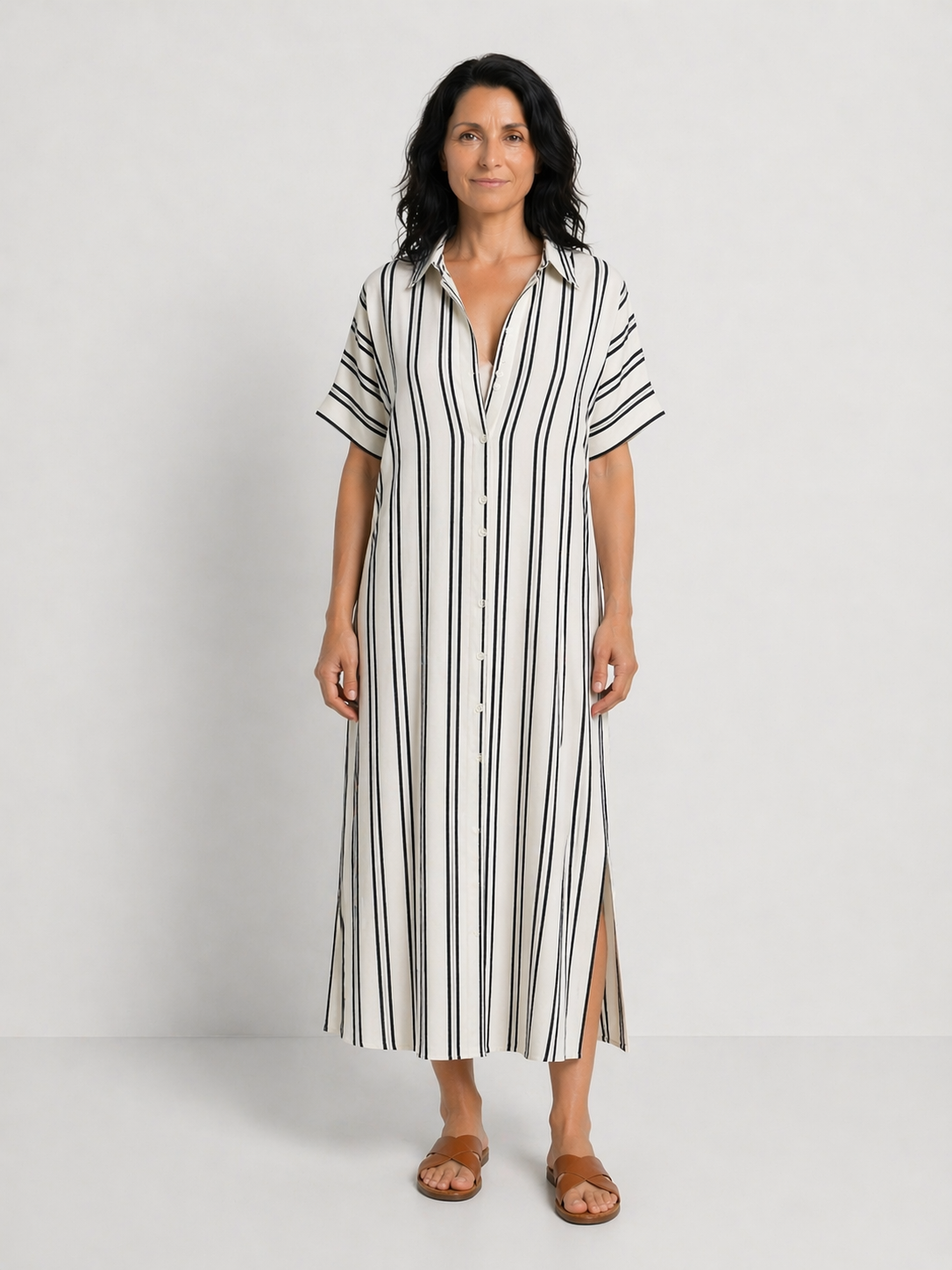 SARA | VESTIDO MIDI DE CORTE HOLGADO