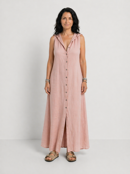LAURA | VESTIDO MAXI CON CIERRE FRONTAL