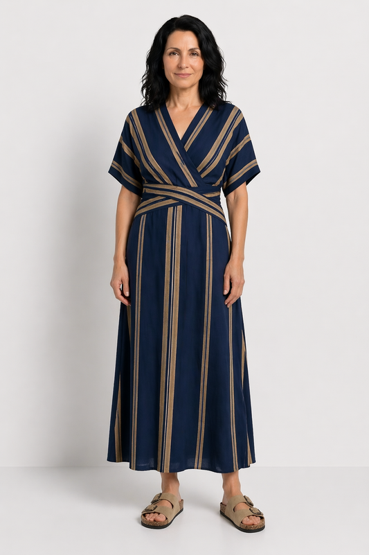 CARLOTA | VESTIDO MAXI CON CINTURA MARCADA