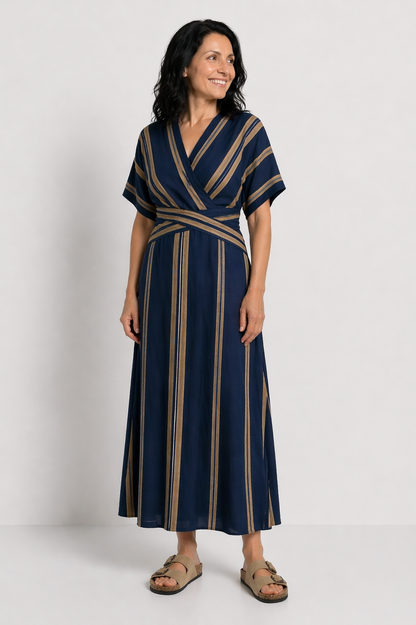 CARLOTA | VESTIDO MAXI CON CINTURA MARCADA