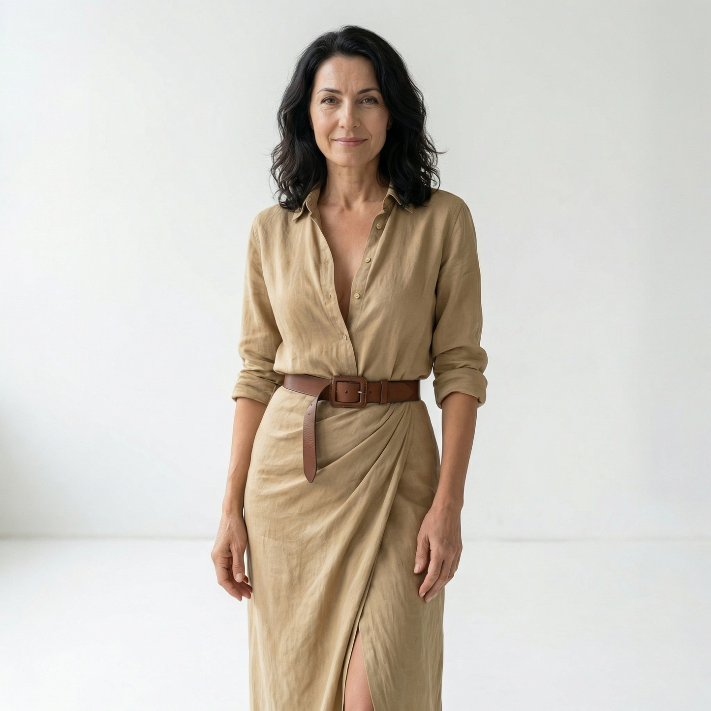 VALERIA | VESTIDO MAXI CON CINTURÓN