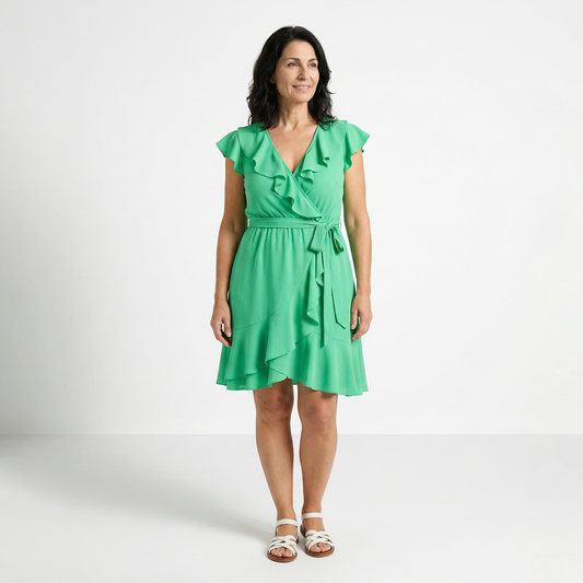 ADRIANA | VESTIDO FEMENINO CON VOLANTES