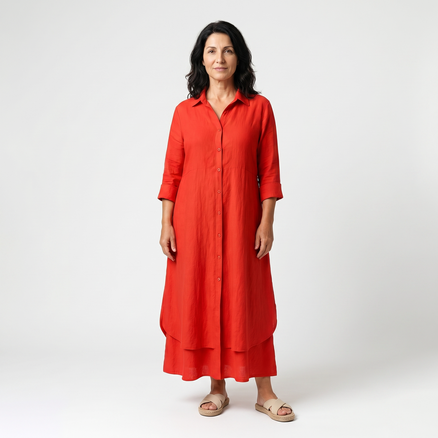BEATRIZ | VESTIDO MIDI CON BOTONES
