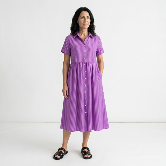 CLARA | VESTIDO CÓMODO DE RAYAS