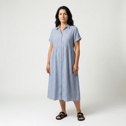 CLARA | VESTIDO CÓMODO DE RAYAS