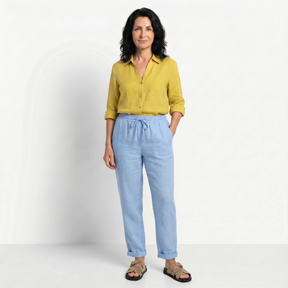 ALBA | PANTALONES DE LINO CON CINTURA ELÁSTICA