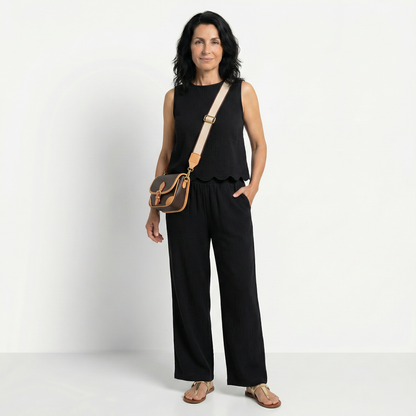 MARIBEL | CONJUNTO HOLGADO Y ELEGANTE CON DETALLE DE LAZO