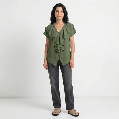 MÓNICA | BLUSA ELEGANTE CON VOLANTES