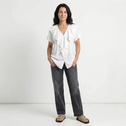 MÓNICA | BLUSA ELEGANTE CON VOLANTES