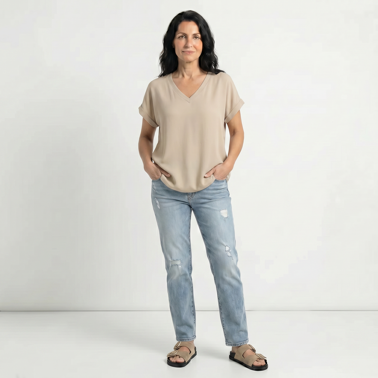 PATRICIA | BLUSA HOLGADA CON ESCOTE EN V
